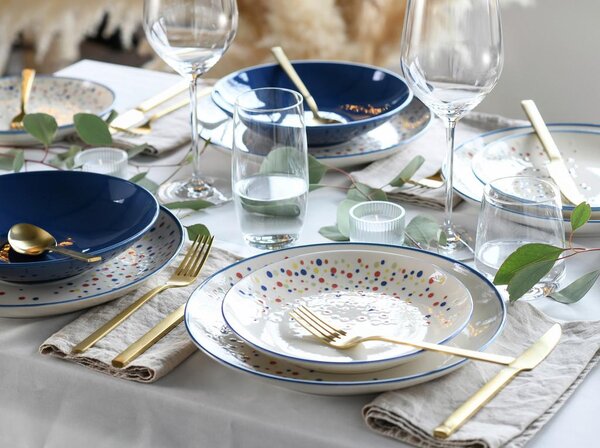 Creatable Jedilni Servis Joy Blue, 12-Delni
