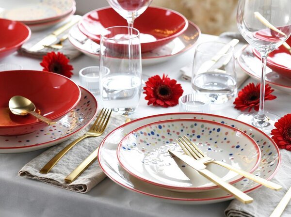 Creatable Jedilni Servis Joy Red, 12-Delni