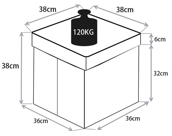 MID.YOU Zaboj Za Sedenje Boxas, Zelena