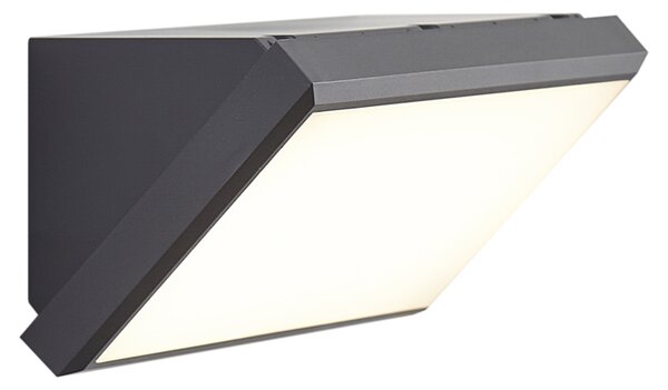 Moderna zunanja stenska svetilka temno siva vklj. LED IP65 - Marek