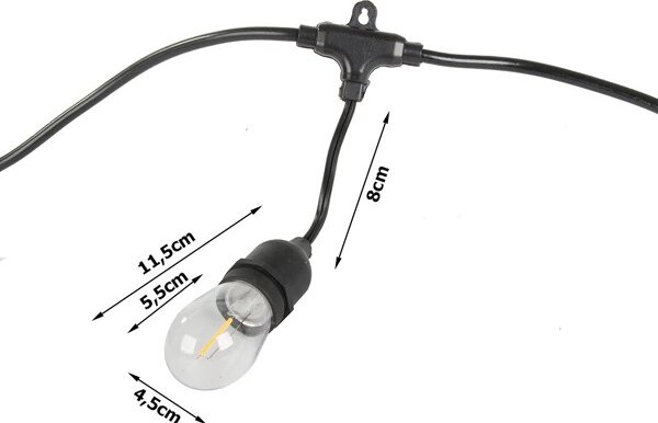LED svetlobna vrtna girlanda LUCENT, 15 m