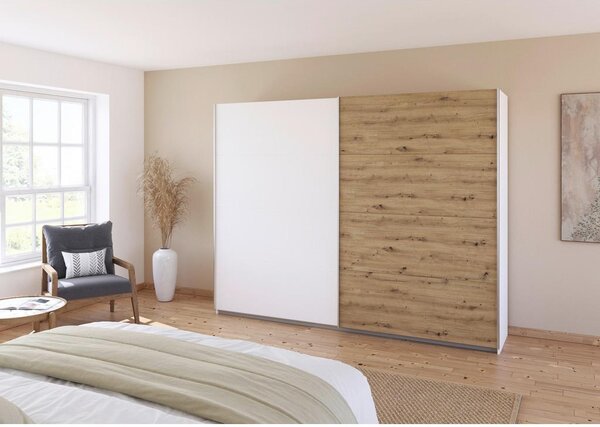 Modern Living Omara Z Drsnimi Vrati Feldkirch, Bela, Barva Hrasta