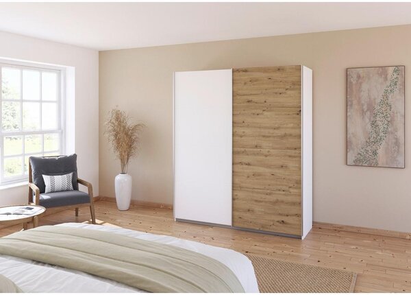 Modern Living Omara Z Drsnimi Vrati Feldkirch, Bela, Barva Hrasta