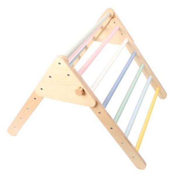 Lesen Piklerjev trikotnik MONTY, 59 cm, z Montessori ploščo, večbarven ELIS design