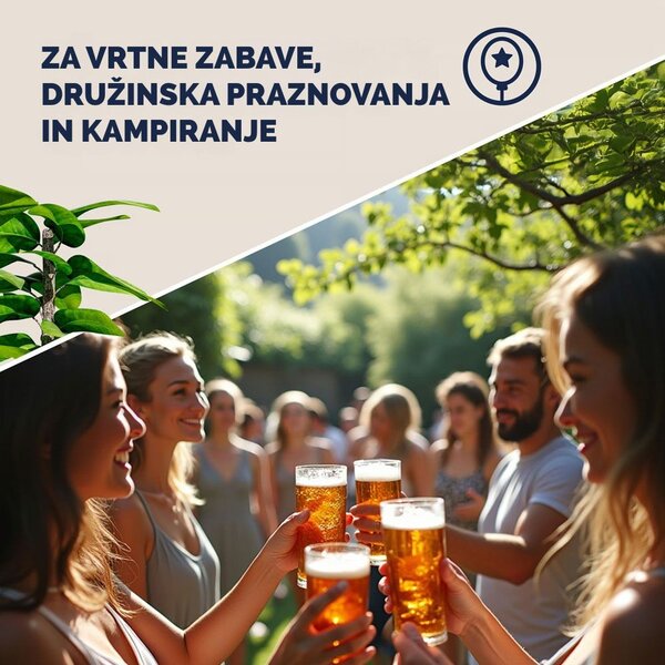 Pivski komplet KLASIK, 170cm, naravno rjav Casaria