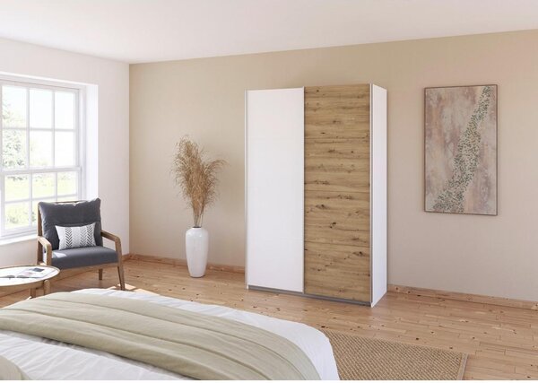 Modern Living Omara Z Drsnimi Vrati Feldkirch, Bela, Barva Hrasta