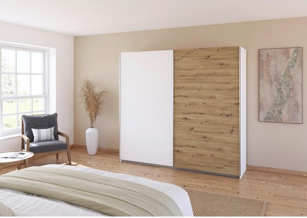 Modern Living Omara Z Drsnimi Vrati Feldkirch, Bela, Barva Hrasta