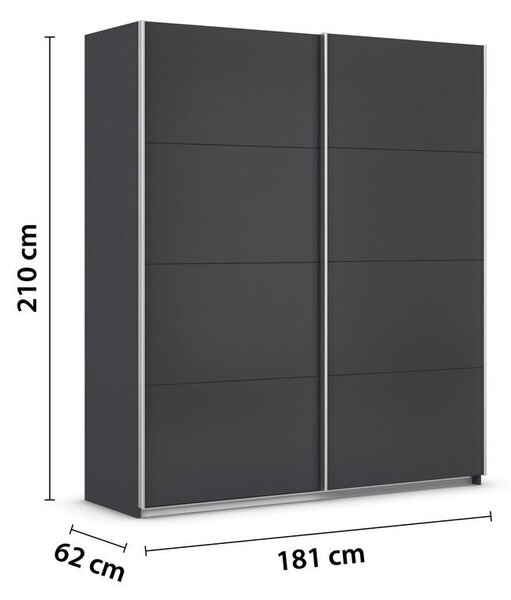 Modern Living Omara Z Drsnimi Vrati Feldkirch, Antracit