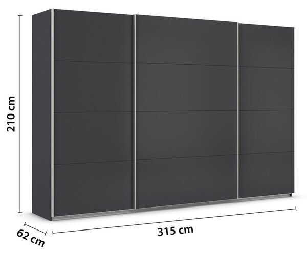 Modern Living Omara Z Drsnimi Vrati Feldkirch, Antracit