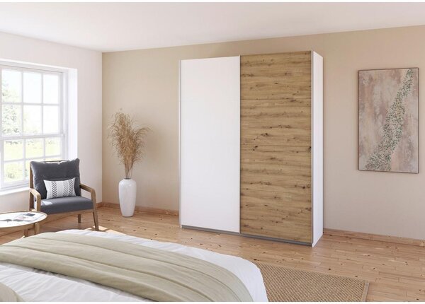 Modern Living Omara Z Drsnimi Vrati Feldkirch, Bela, Barva Hrasta