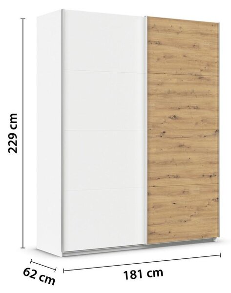 Modern Living Omara Z Drsnimi Vrati Feldkirch, Bela, Barva Hrasta