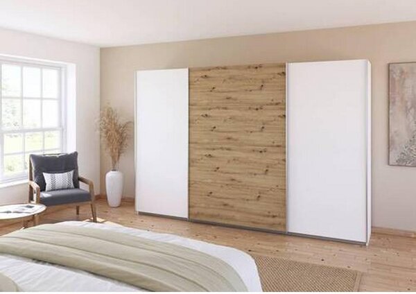 Modern Living Omara Z Drsnimi Vrati Feldkirch, Bela, Barva Hrasta