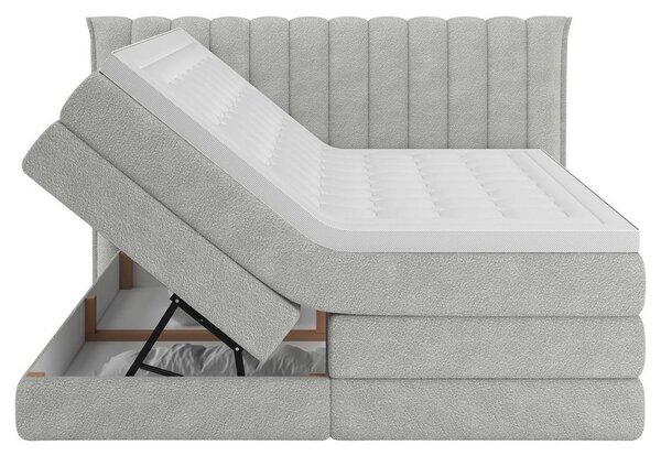 Premium Living Postelja Boxspring Lina, Svetlo Siva, 160x200