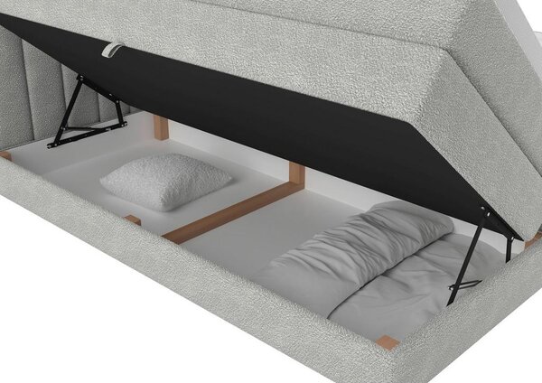 Premium Living Postelja Boxspring Lina, Svetlo Siva, 160x200