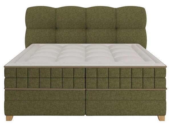 Premium Living Postelja Boxspring Bianco, Zelena, 160x200