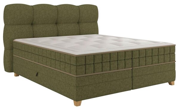 Premium Living Postelja Boxspring Bianco, Zelena, 160x200