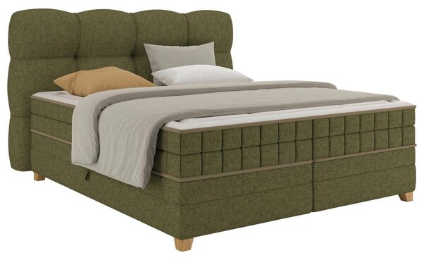 Premium Living Postelja Boxspring Bianco, Zelena, 160x200