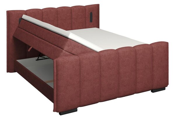 Premium Living Postelja Boxspring Elysia, Bordo, 160x200