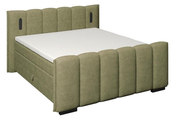 Premium Living Postelja Boxspring Elysia, Zelena, 160x220