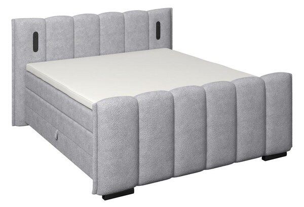 Premium Living Postelja Boxspring Elysia, Svetlo Siva, 160x200