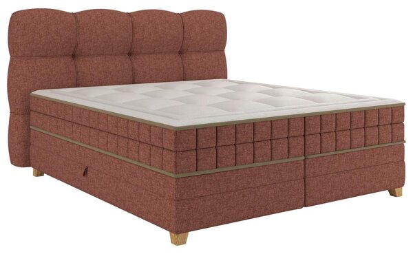 Premium Living Postelja Boxspring Bianco, Rdeča, 160x200