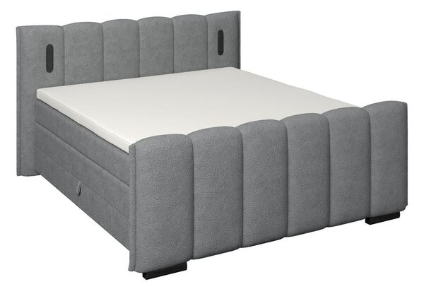 Premium Living Postelja Boxspring Elysia, Temno Siva, 160x200