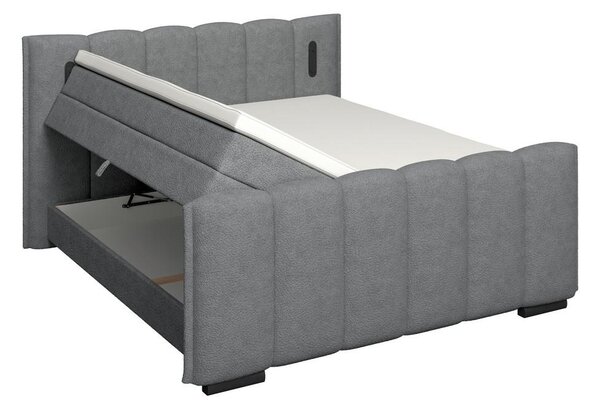Premium Living Postelja Boxspring Elysia, Temno Siva, 160x200