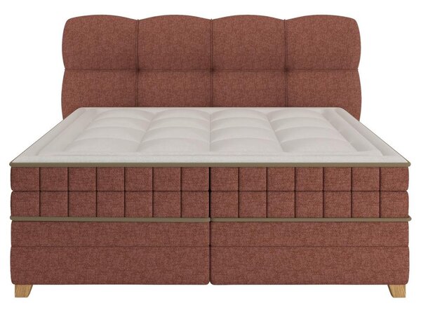 Premium Living Postelja Boxspring Bianco, Rdeča, 160x200