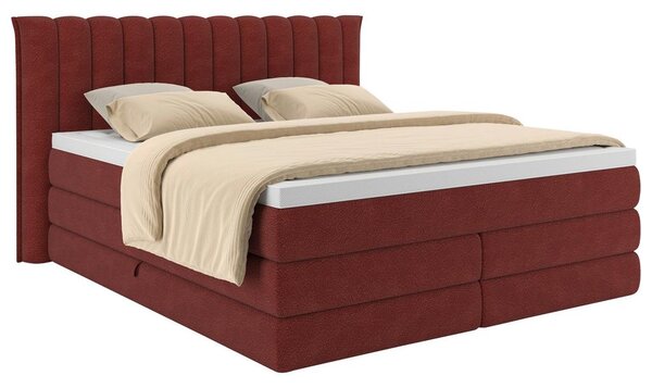 Premium Living Postelja Boxspring Lina, Rdeča, 160x200