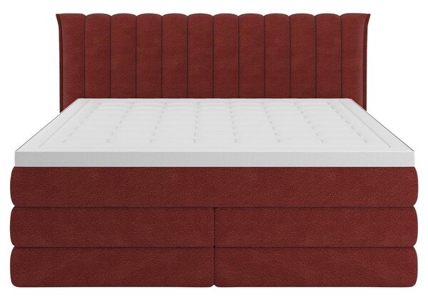 Premium Living Postelja Boxspring Lina, Rdeča, 160x200