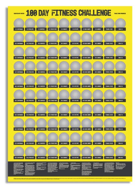 Poster za praskanje - 100 DNI FITNESA