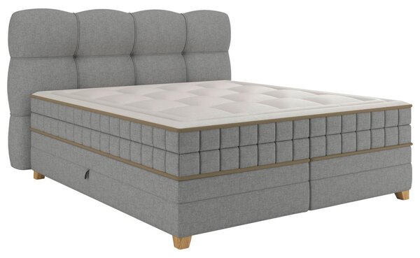 Premium Living Postelja Boxspring Bianco, Siva, 160x200