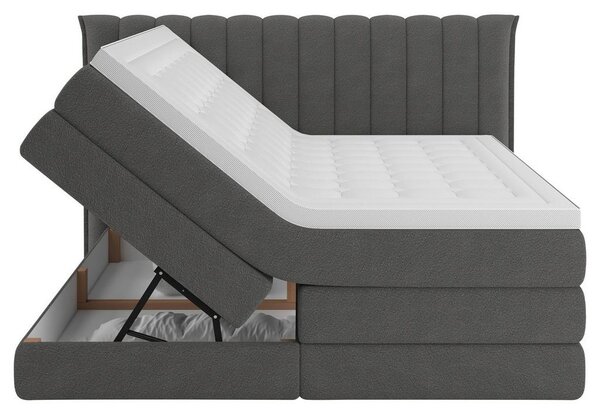 Premium Living Postelja Boxspring Lina, Antracit, 160x200