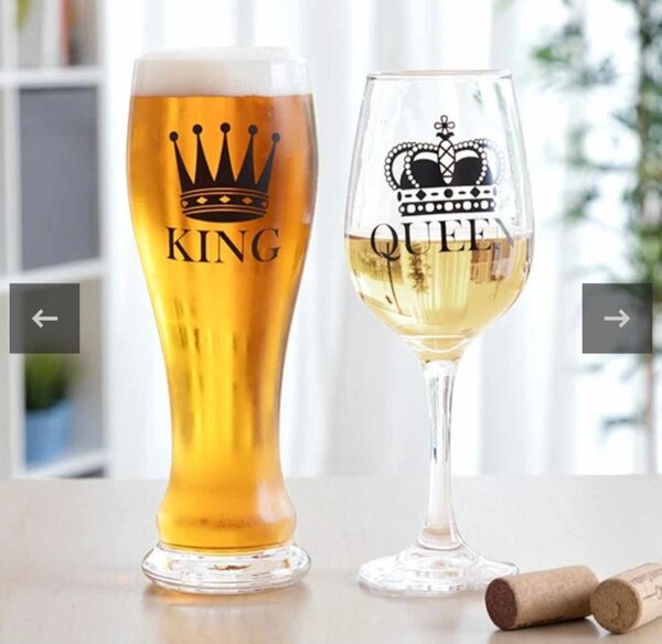Set kozarcev "King & Queen"