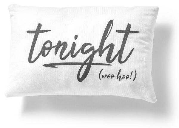 Obojestranska blazina s sporočilom- Tonight /Not tonight