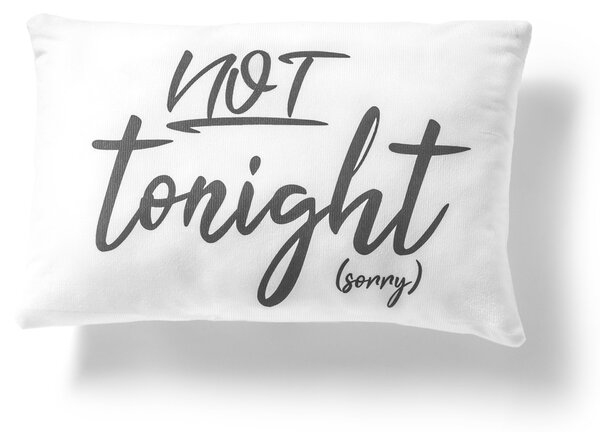 Obojestranska blazina s sporočilom- Tonight /Not tonight