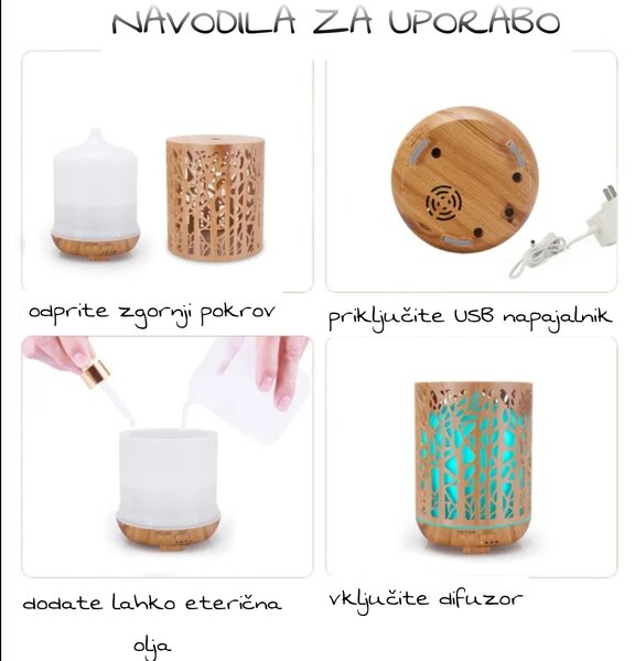Aroma difuzor HOGI -Drevesne sence 300ml