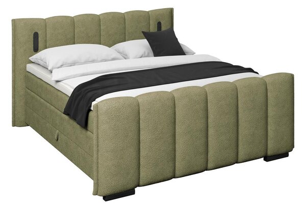 Premium Living Postelja Boxspring Elysia, Zelena, 160x200