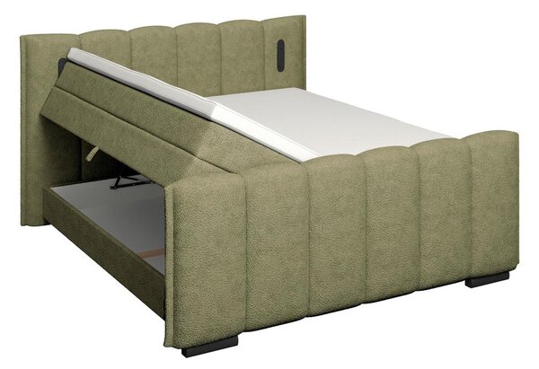 Premium Living Postelja Boxspring Elysia, Zelena, 160x200