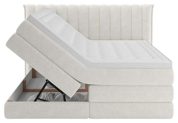 Premium Living Postelja Boxspring Lina, Krem Barva, 160x200