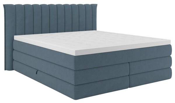 Premium Living Postelja Boxspring Lina, Modra, 160x200