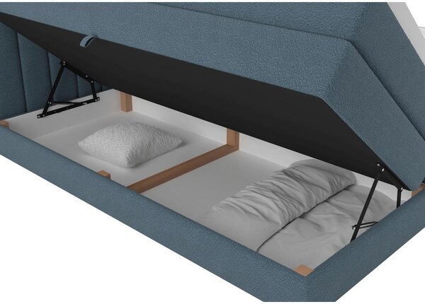 Premium Living Postelja Boxspring Lina, Modra, 160x200