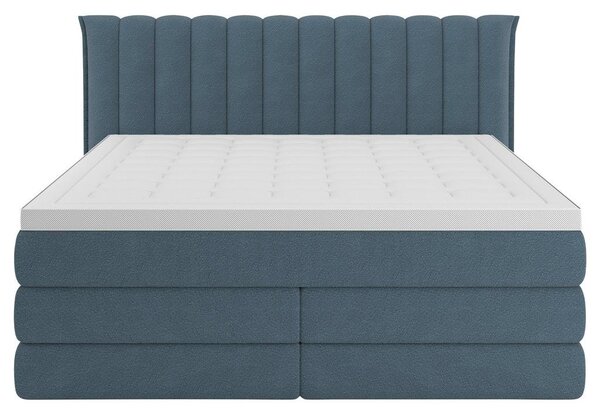 Premium Living Postelja Boxspring Lina, Modra, 160x200