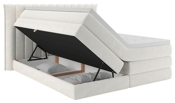 Premium Living Postelja Boxspring Lina, Krem Barva, 160x200