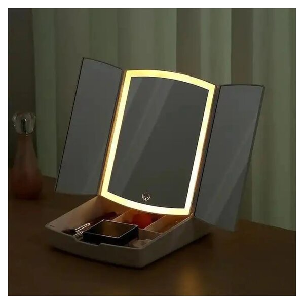 Povečevalno LED ogledalo za ličenje