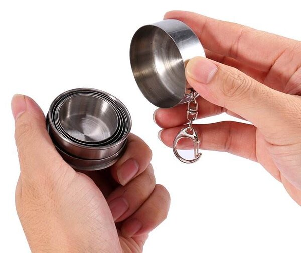 Zložljiv kozarec - inox