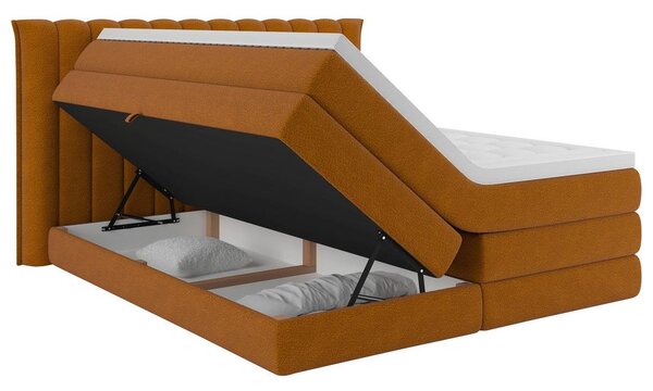 Premium Living Postelja Boxspring Lina, Opečnato Rjava, 160x200
