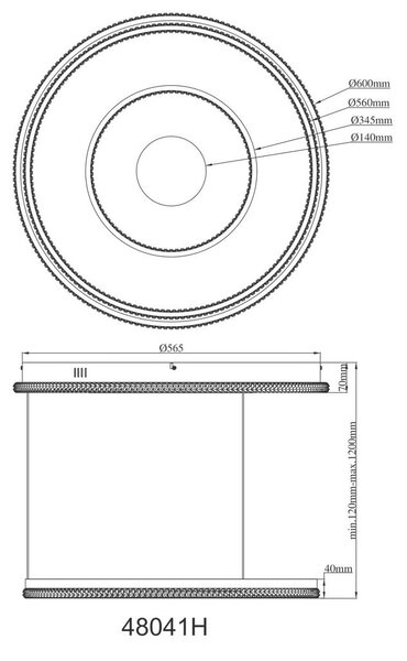 VISEČA LED-SVETILKA MARSH 2700-6500 K 230 V