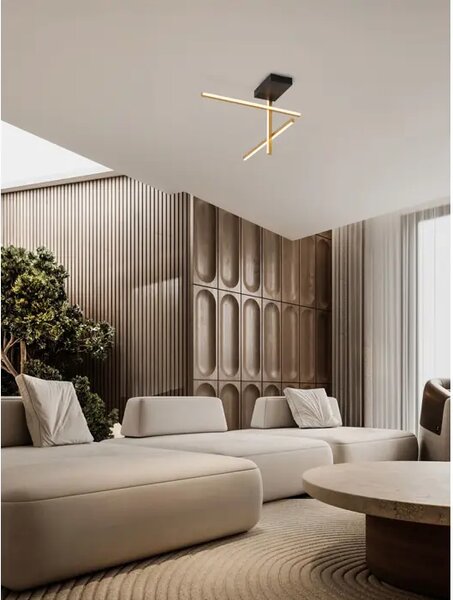 LED STROPNA SVETILKA ANTAMAS /3200K/26W/973Lm/ČRNA \\\r\\\\\n& ZLATA NL9001113