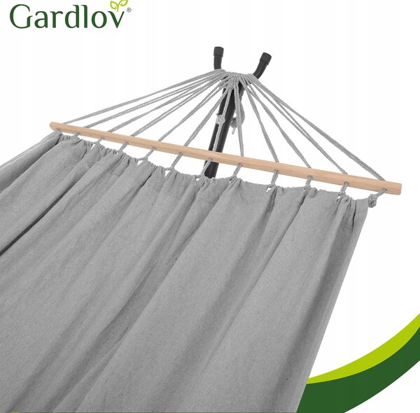 XXL vrtna viseča mreža 200x150cm do 250kg na kovinskem stojalu